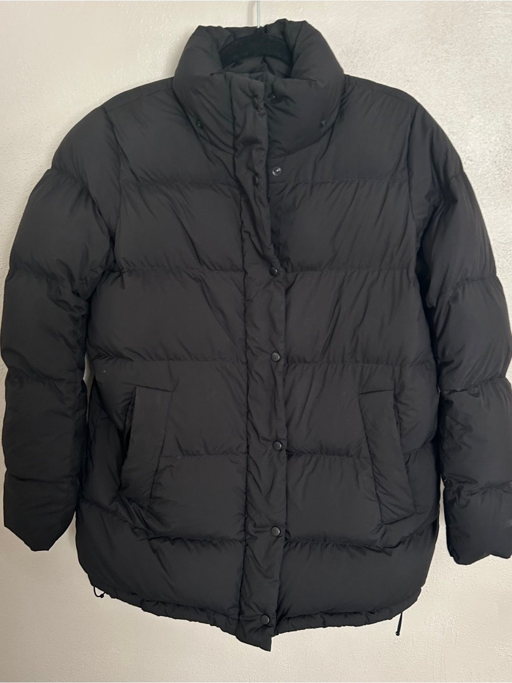 Lululemon Cinch Waist 600 Down Full Zip Puffer Jacket black no hood - Picture 2 of 12